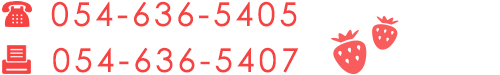 お気軽にお問合せください。（営業時間9：00～16：00）TEL 054-636-5405　FAX 054-636-5407